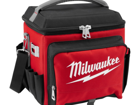 Milwaukee 48-22-8250 Jobsite Cooler, 13.77 in W, 11.1 in D, 14.96 in H, 8-Pocket, Fabric, Red Online now