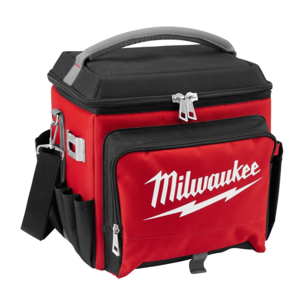 Milwaukee 48-22-8250 Jobsite Cooler, 13.77 in W, 11.1 in D, 14.96 in H, 8-Pocket, Fabric, Red Online now