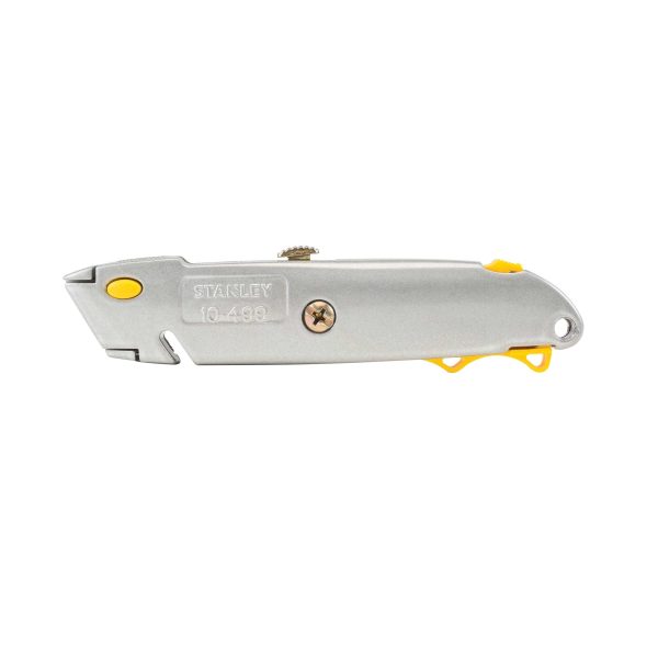 STANLEY 6-3 8 in. Quick-Change Utility Knife with Retractable Blade and Twine Cutter, Silver Sale