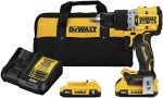 DEWALT 20V MAX* XTREME Cordless Brushless 1 2 in Hammer Drill Kit (2) Lithium Ion Batteries with Charger For Discount