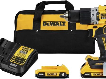 DEWALT 20V MAX* XTREME Cordless Brushless 1 2 in Hammer Drill Kit (2) Lithium Ion Batteries with Charger For Discount