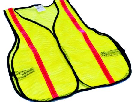 Safety Works SWX00354 High-Visibility Safety Vest, One-Size, Polyester, Lime Yellow, Hook-and-Loop Online Sale