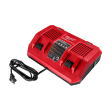 Milwaukee M18 18-Volt Lithium-Ion Dual Bay Rapid Battery Charger Supply