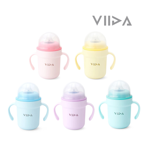 Viida Souffle Antibacterial Stainless Steel Spout Sippy Cup - Taffy Pink Fashion