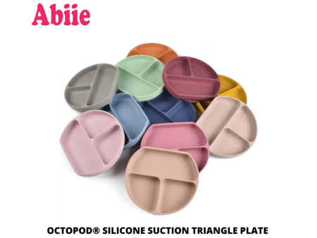 Abiie Octopod Silicone Suction Triangle Plate No Lid on Sale