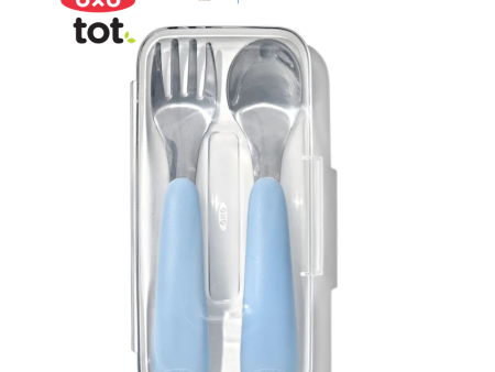 Oxo Tot On-The-Go Fork & Spoon Set - Dusk Fashion