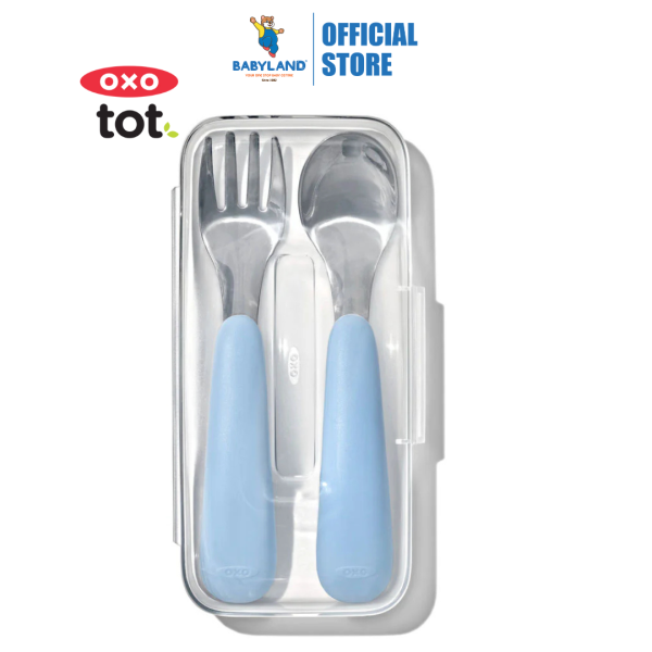 Oxo Tot On-The-Go Fork & Spoon Set - Dusk Fashion