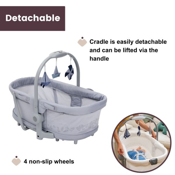 [NEW ARRIVAL] Chicco Baby Hug 5in1 Pro Crib - Earl Grey Online Hot Sale