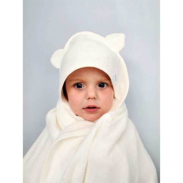 Akarana Bamboo Hooded Bath Towel - White Online now