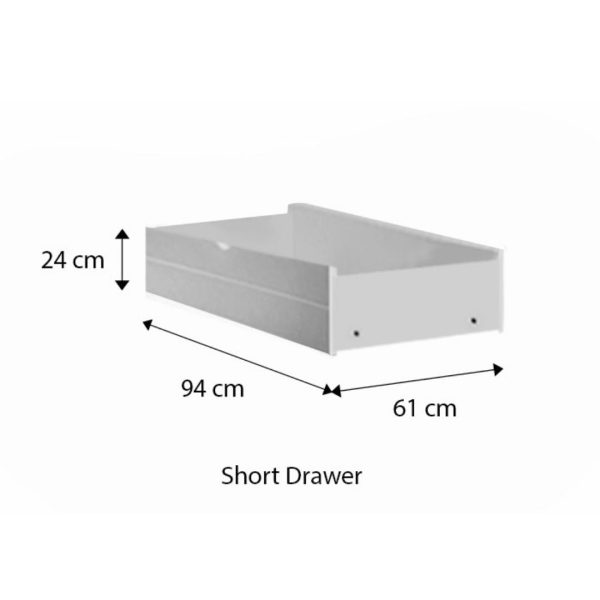 [Pre-Order] Snoozeland Jack Super Single Bed Frame with Underbed 2 Short Drawers Hot on Sale