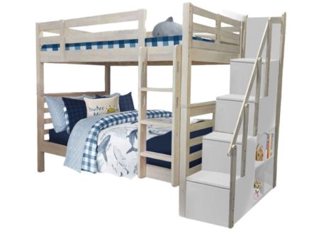 [PRE-ORDER] Snoozeland Huckleberry Super Single Bunk Bed with Staircase For Cheap