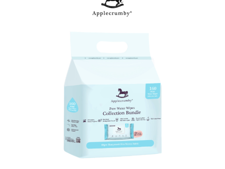 Applecrumby Pure Water Wipes 80s (2 Packs Bundle) For Sale