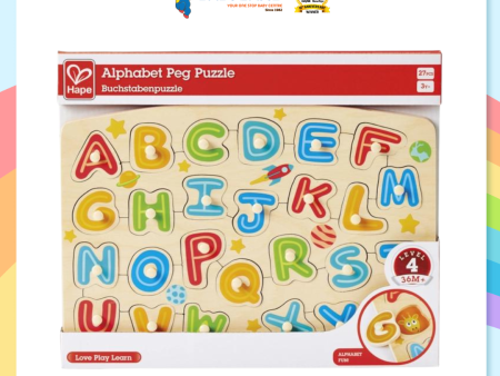 Hape Alphabet Peg Puzzle (3y+) For Sale