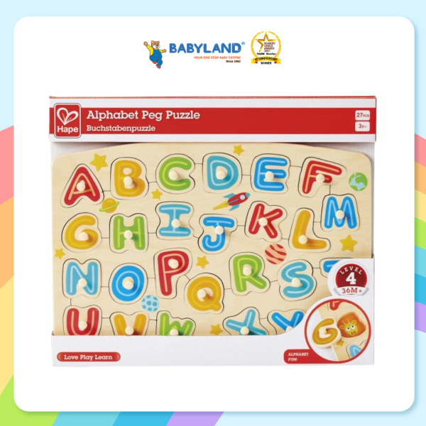 Hape Alphabet Peg Puzzle (3y+) For Sale