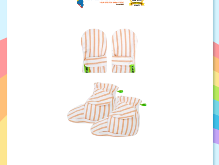 Hamako Mitten And Booties - Striped Solar (All Size) on Sale