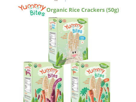 Yummy Bites Organic Rice Crackers 50g (7M+) Online now