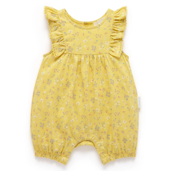 Purebaby Sunshine Ruffle Shortie Growsuit Hot on Sale