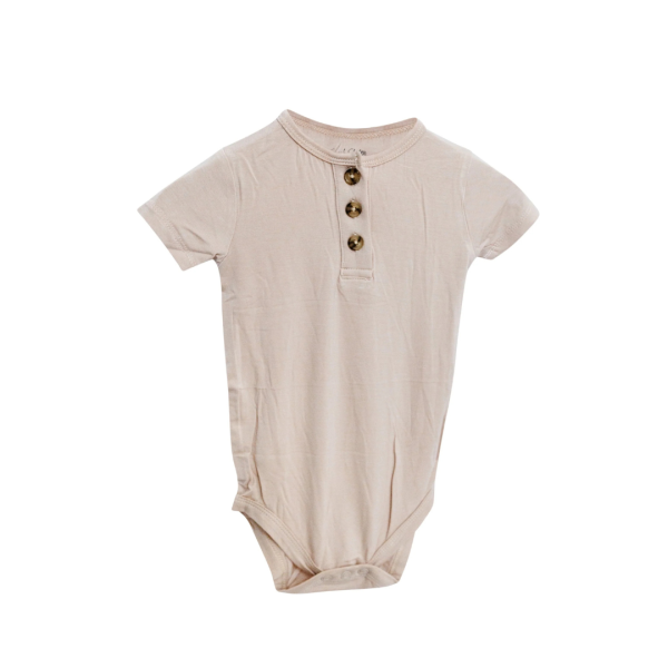 Snuggle Shield® Bamboo Short Sleeve 3 Button Onesie Online Sale