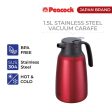 Peacock 1.5L Stainless Steel Vacuum Carafe Cheap