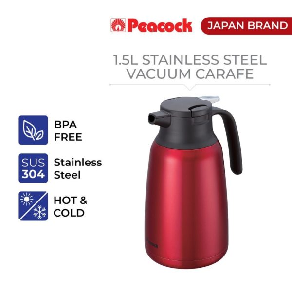 Peacock 1.5L Stainless Steel Vacuum Carafe Cheap