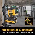 DeWALT DCLE34031D1 Line Laser Kit, 130 ft, + -1 8 in Accuracy, 2 -Beam, 3 -Line, Green Laser Sale