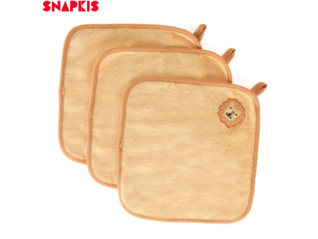 Snapkis 2-Sided Washcloth 3pcs Lion Online Sale