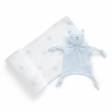 Purebaby Organic Blanket and Soothing Toy GiftSet - Pale Blue Tree Discount