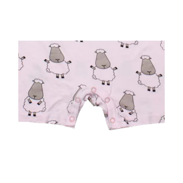 Baa Baa Sheepz Romper Short Sleeve Pink Big Sheepz Online Hot Sale