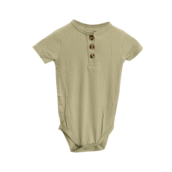 Snuggle Shield® Bamboo Short Sleeve 3 Button Onesie Online Sale