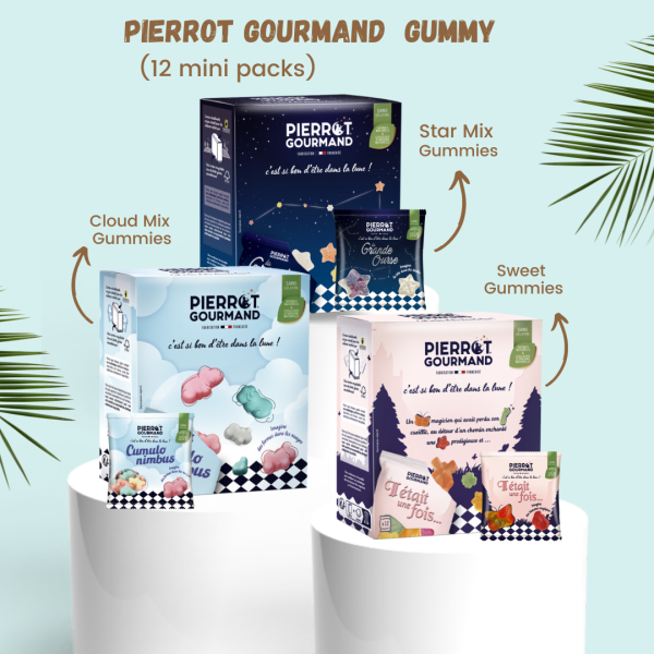 Pierrot Gourmand Vegan Gummies Sweet 264g Star Mix 264g Cloud Mix 252g Online Sale