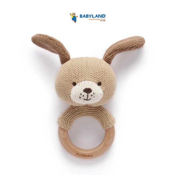 Purebaby - Organic Knitted Dog Rattle (0m+) Online