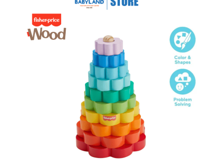 Fisher-Price Wooden Ring Stacker (18m+) Discount