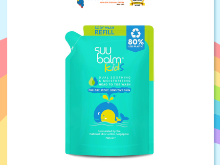 Suu Balm Kids Moisturising Head To Toe Body Wash Refill 740ml on Sale