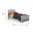 [Pre-Order] Snoozeland Holly Bedframe with Pull Out Single Raising Bed Hot on Sale