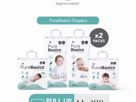 Applecrumby PureBasics Pull Up Diapers (Mega, 2 Packs) on Sale