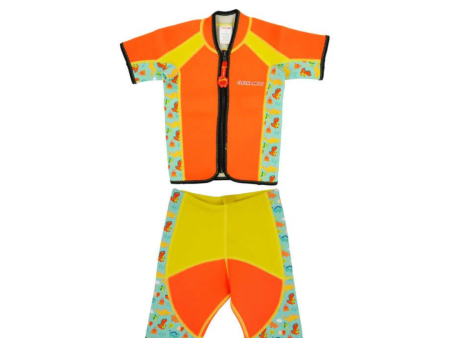 Cheekaaboo Twinwets Toddler Thermal Swimsuit UPF50+ Orange Dino For Cheap