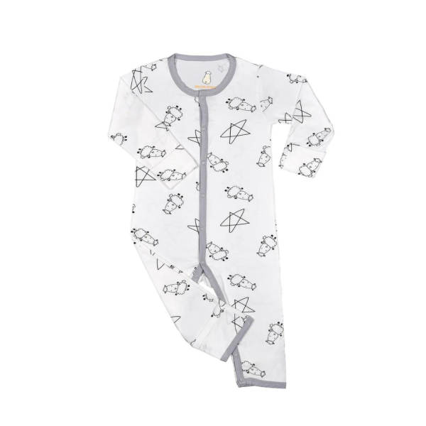 Baa Baa Sheepz Romper Cute Big Star & Sheep White For Discount