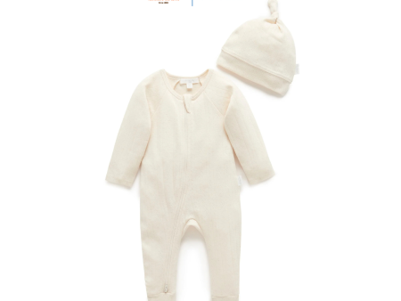 Purebaby Organic Baby Pointelle Pack - Wheat Melange For Discount