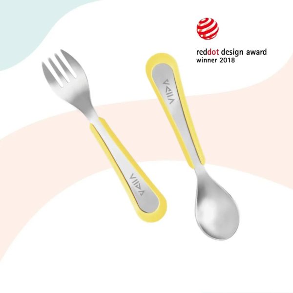 Viida Souffle Antibacterial Stainless Steel Fork & Spoon (L) For Discount