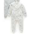 Purebaby 2 Pack Organic Zip Growsuit - Vanilla Ecualyptus Print For Discount