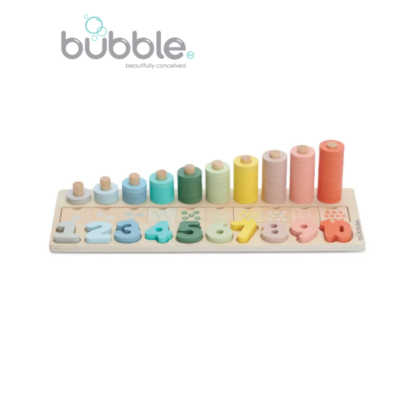 BUBBLE Wooden Numbers & Blocks Counting Set For Discount