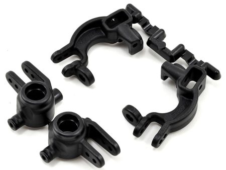 4x4 Caster & Spindle Block Set (Black) Traxxas Online Hot Sale