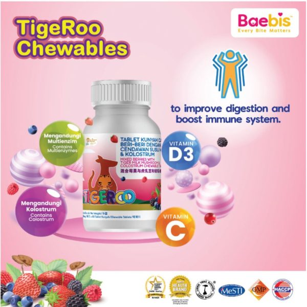 Baebis Tigeroo PowerGuard JR Vitamin Chewable Tablet For Cheap