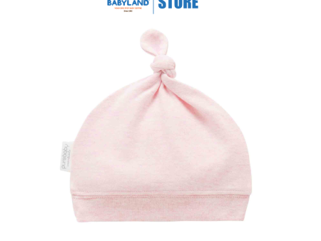 Purebaby Organic Knot Hat Pale Pink Melange Supply