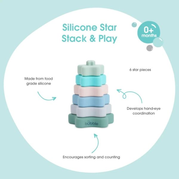 Bubble Silicone Star Stack & Play (0m+) Fashion