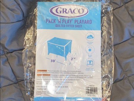 Graco Pack N Play Quilted Fitted Sheet Grey For Sale