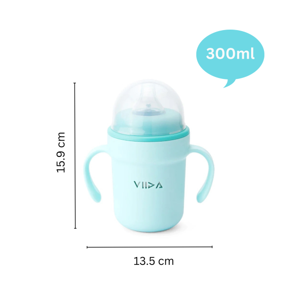 Viida Souffle Antibacterial Stainless Steel Spout Sippy Cup - Baby Blue Online now