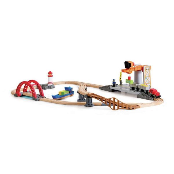 Hape 3790 Sea & Rail Cargo Transport Set (3y+) For Cheap