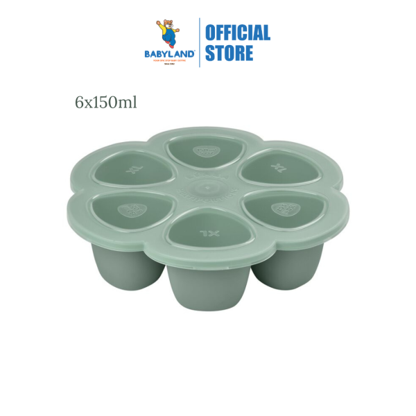 Beaba Multiportions Silicone Freezer Tray - Sage Green For Sale