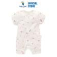 Purebaby Organic S S Short Leg Zip Growsuit - Vanilla Blossom Online Hot Sale